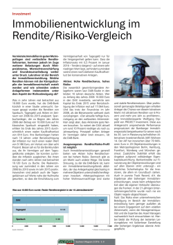 Immobilienentwicklung im Rendite/Risiko-Vergleich