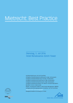 Seminar Mietrecht: Best Practice