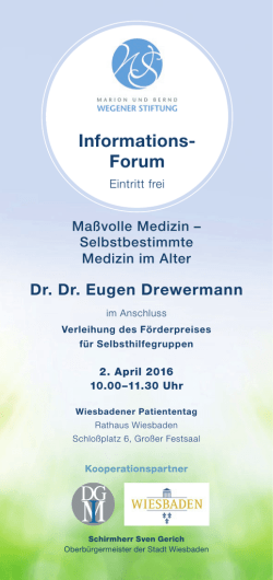 Informationsforum der Wegener Stiftung