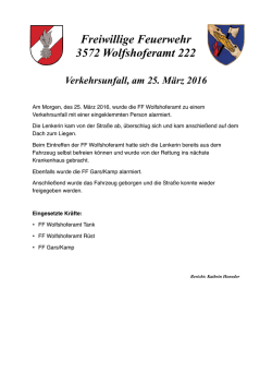 Zum Bericht - FF Wolfshoferamt