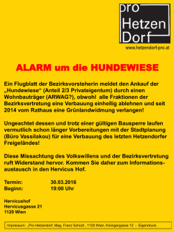 Hundewiese - Pro Hetzendorf