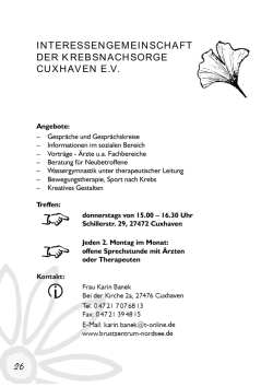 interessengemeinschaft der krebsnachsorge cuxhaven ev