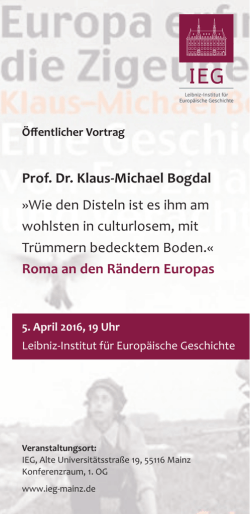 Infoblatt - Leibniz-Institut f&uuml;r Europ&auml;ische Geschichte Mainz