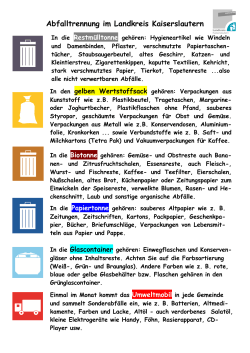 Abfall-Flyer Deutsch - Landkreis Kaiserslautern