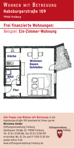 Beispiel: Ein-Zimmer-Wohnung - Stiftungsverwaltung Freiburg