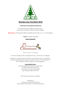 Infos - Harzklub Bad Harzburg
