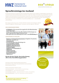 Sprachtrainings im Ausland