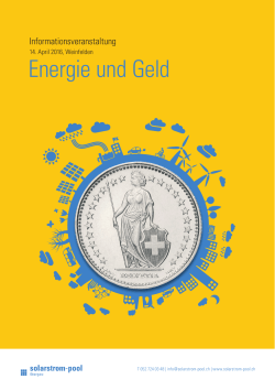 Energie und Geld - Solarstrom