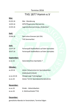 Termine - TVG 1877 Hamm eV