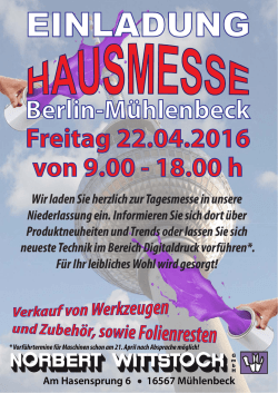 Einladung + Ausstellerliste
