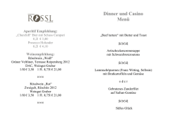 Dinner und Casino Men&uuml;