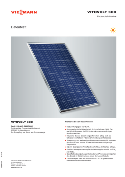 VITOVOLT 300 Datenblatt