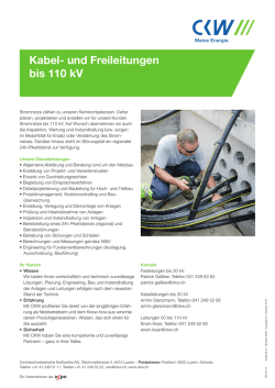 Kabel- und Freileitungen bis 110 kV