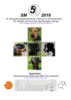 5 Rassen SM Flyer - Schweizerischer Rottweilerhunde Club