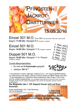 jackpot - Dartkalender