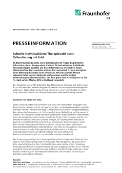 PDF 0,24 MB - Fraunhofer-Institut für Lasertechnik ILT