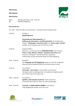 Dienstag, 03.05.2016, 14.00 &ndash; 22.30 Uhr Wo