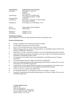 Ausschreibung 2016 WBO - Reitergruppe Satzbach