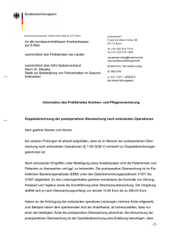 Informationsschreiben des Pr&uuml;fdienstes Kranken