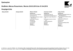 Speiseplan StuBistro Mensa Rosenheim, Woche 28.03.2016 bis