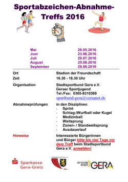 Informationen - Stadtsportbund Gera e.V.