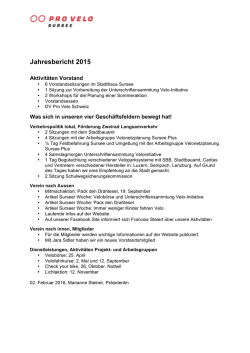 Jahresbericht 2015