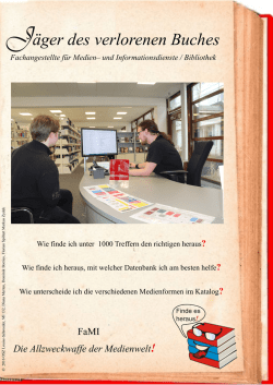 J&auml;ger des verlorenen Buches - FaMI &ndash; Medien