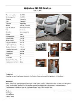 Weinsberg 420 QD CaraOne
