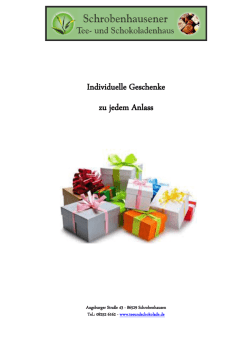 Individuelle Geschenke zu jedem Anlass