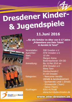 Plakat DKJS - Aerobic und Tanzwerkstatt Dresden eV