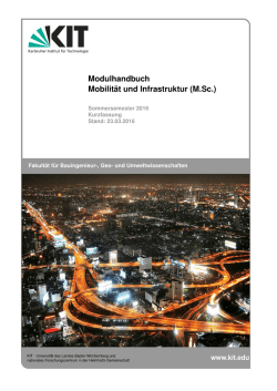 Modulhandbuch - KIT-Fakultät für Bauingenieur-, Geo