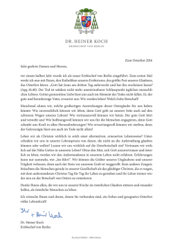 dr. heiner koch - Erzbistum Berlin