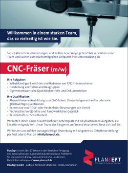 CNC-Fräser (m/w)