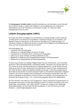 Jobangebot als PDF - Energieagentur St. Gallen