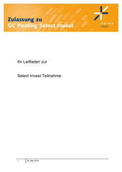 Ihr Leitfaden zur Select Invest Teilnahme