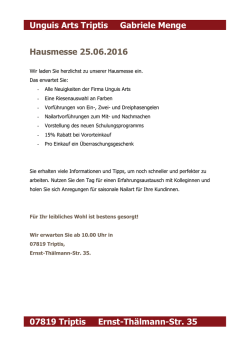 Hausmesse - Unguis Arts Triptis Nageldesign
