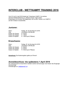 interclub - wettkampf training 2016