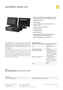 grandMA2 replay unit
