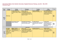 International Week at the Catholic University of Applied Sciences
