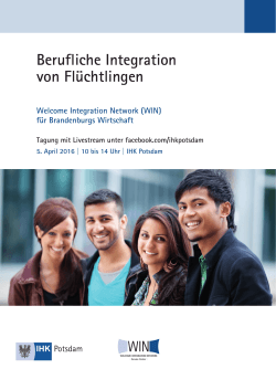 Berufliche Integration von Flüchtlingen