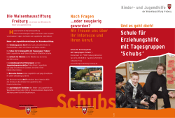 Schubs - Stiftungsverwaltung Freiburg