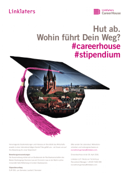 Hut ab. Wohin f&uuml;hrt Dein Weg? #careerhouse #stipendium
