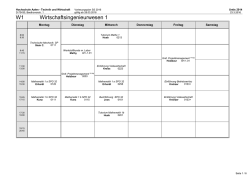 Vorlesungsplan SoSe 2016