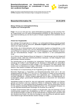 Bewerberinformation - Landkreis Esslingen