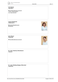 Grit Abicht Ivonne Baatzsch Jana Beyer Dr. med. Andreas