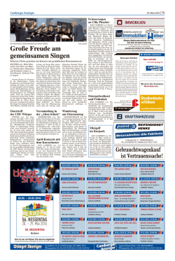 Gro&szlig;e Freude am gemeinsamen Singen