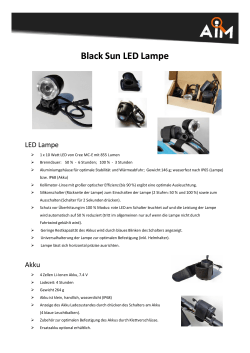 Black Sun LED Lampe