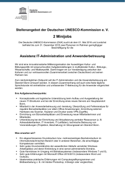 der Ausschreibung - Deutsche UNESCO