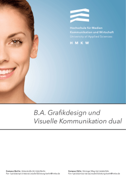 Infoflyer komplett - HMKW - Hochschule f&uuml;r Medien, Kommunikation