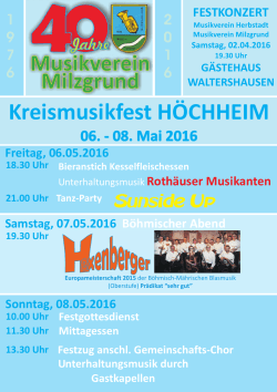 Kreismusikfest HÖCHHEIM - Musikvereins Milzgrund